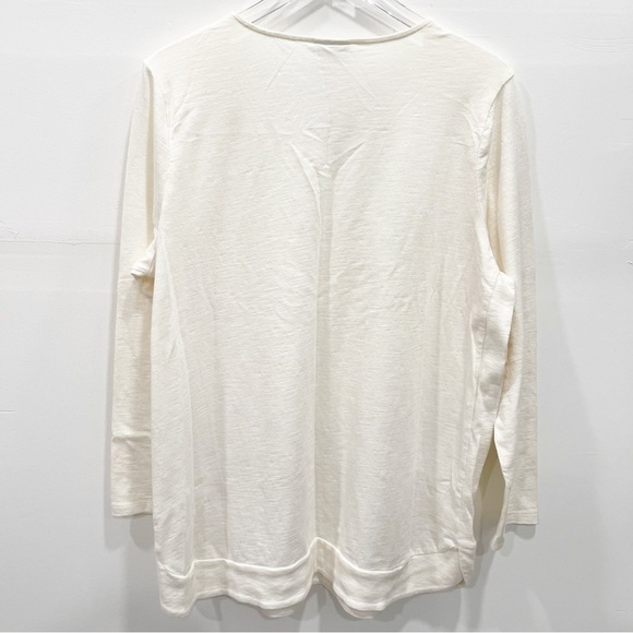 J. Jill V-Neck Long Sleeve Tunic Top Cotton Blend XL - Picture 2 of 11
